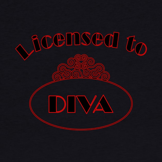 Licensed to Diva (red / black) by celtgirlz